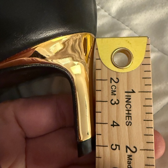 Schutz Lou Lo Leather Kitten Heel Pump Brand New Size 10 Holiday Party Dressy - Picture 8 of 8